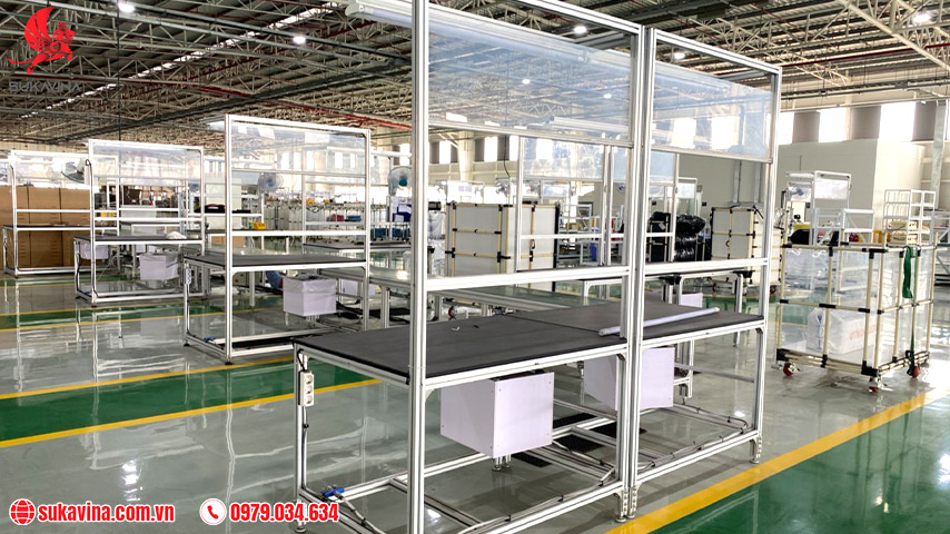 bàn thao tác nhôm định hình