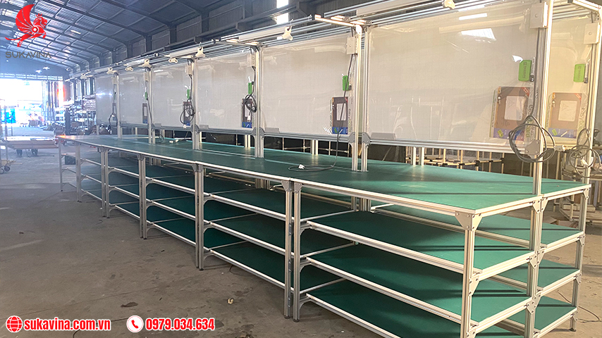 bàn thao tác nhôm định hình