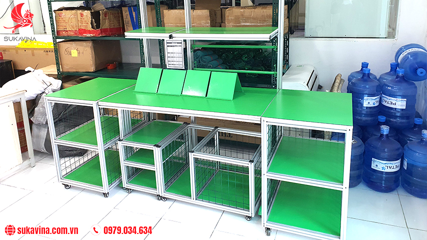 bàn thao tác nhôm định hình