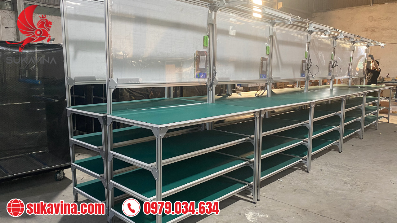 Bàn thao tác nhôm định hình có gì nổi bật?