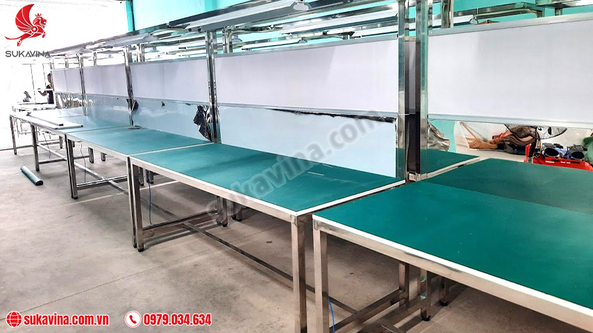 Bàn thao tác cơ khí có những đặc điểm nổi bật phù hợp với từng ngành hàng sản xuất